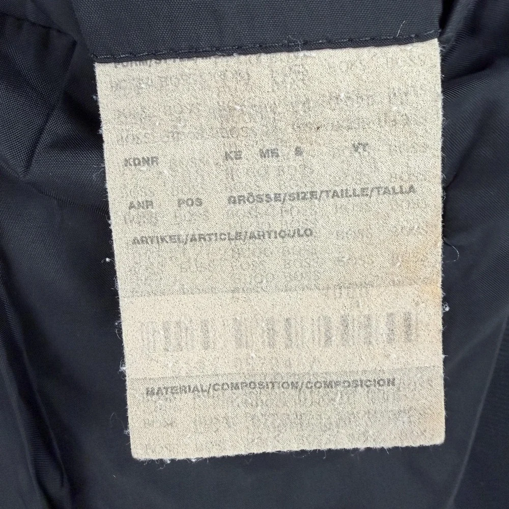 Hugo Boss Suit Jacket Mens 46 Black‎ Wool 3 Button Notch Lapel Made USA